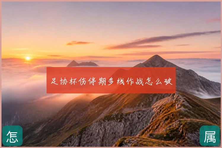足协杯伤停期多线作战怎么破